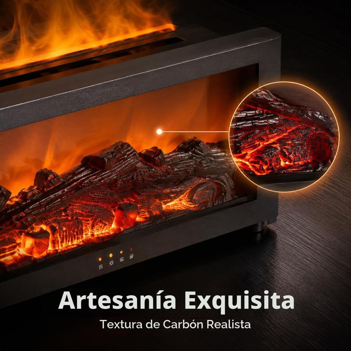 Humidificador en Forma de Llama para Chimenea con Mando a Distancia