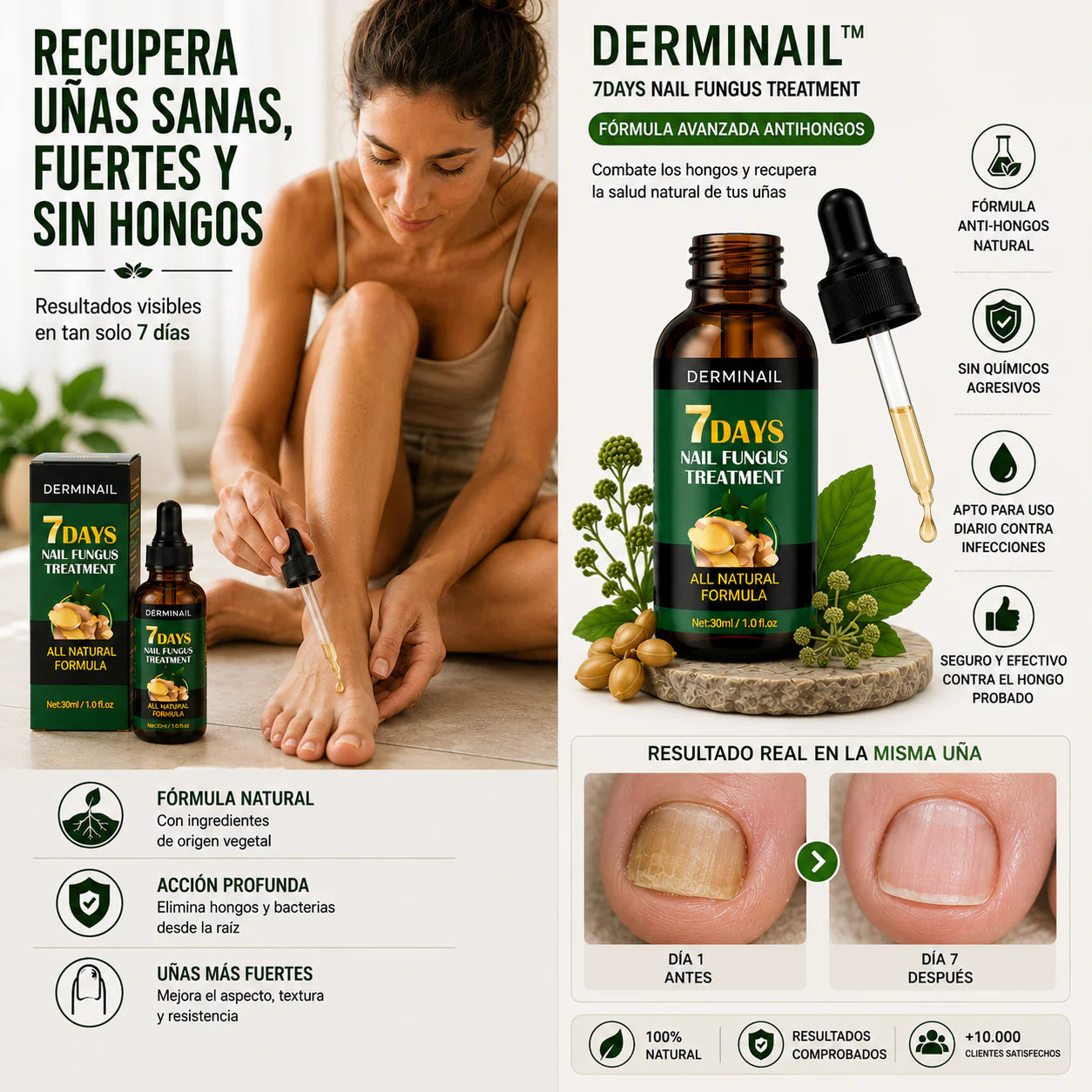 NOSTLIGHT - TRATAMIENTO ANTI HONGOS 7 DÍAS 100% NATURAL